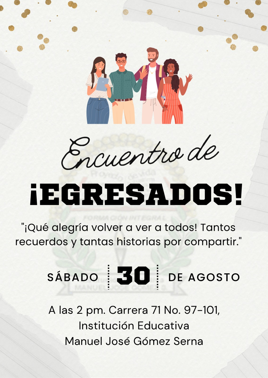 Invitación encuentro de egresados